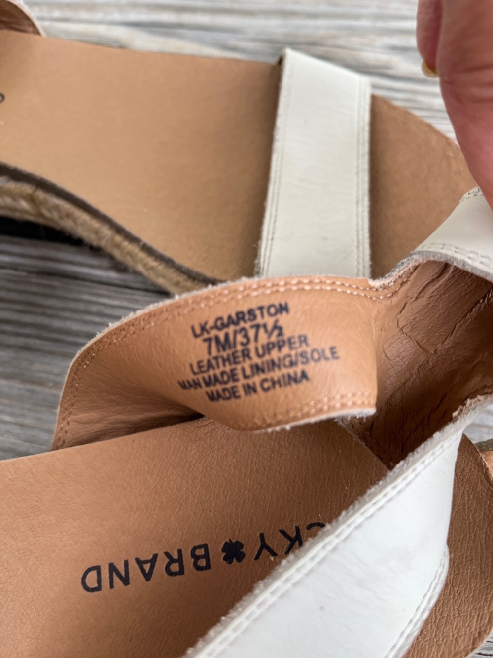 Lucky Brand Cream Ankle-Strap Sandals - Picture 3 of 3